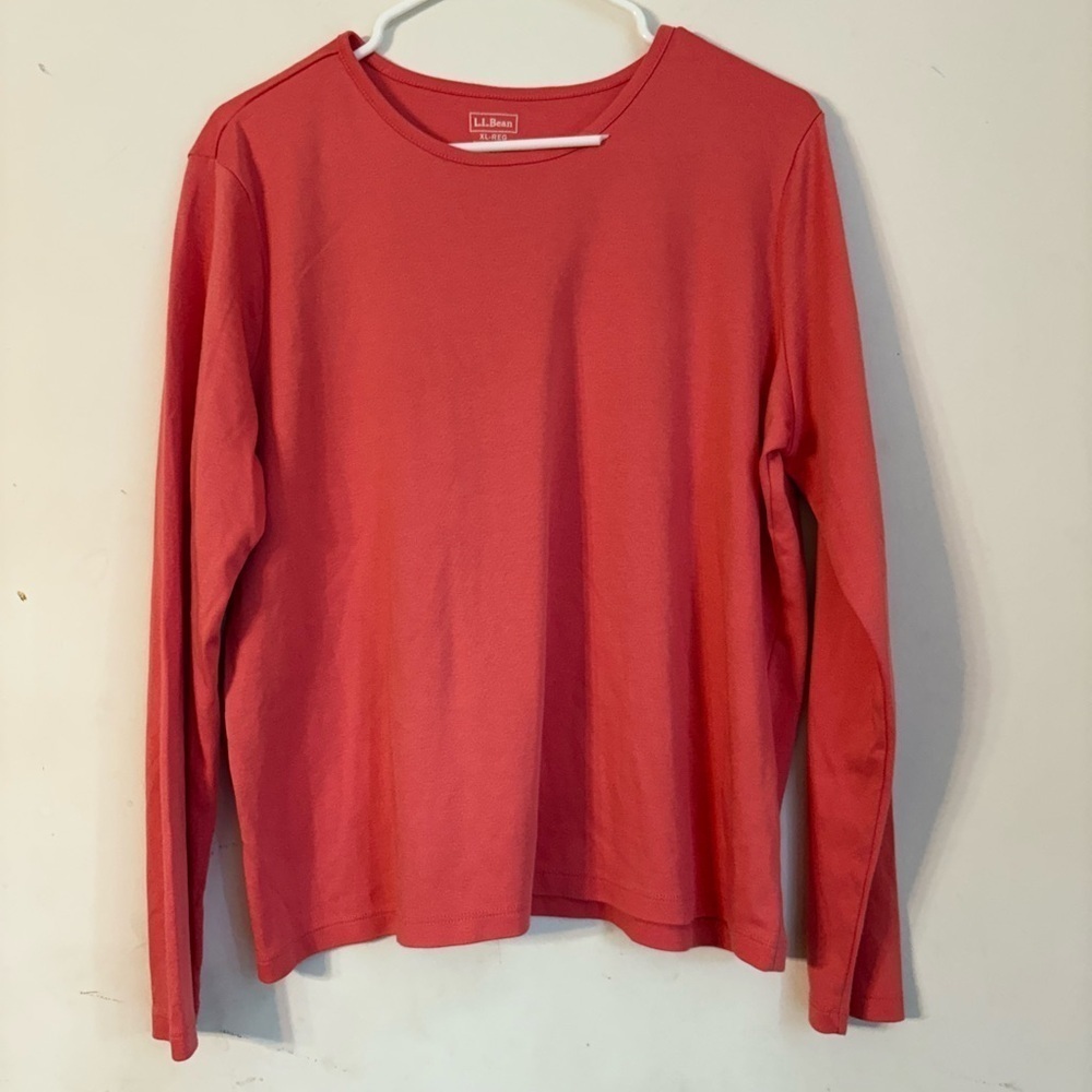 LL Bean Red Long Sleeve Shirt XL